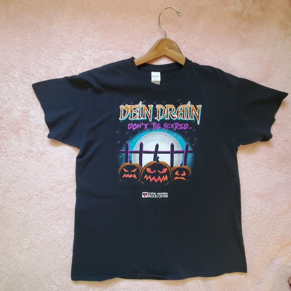 Vintage T-Shirt Black Men's Size L Halloween Vein Drain